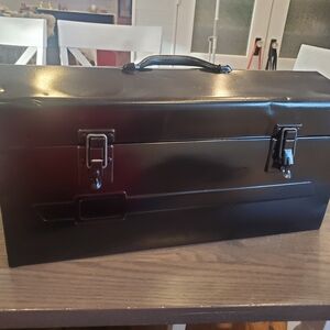 Sleek Black Metal Toolbox